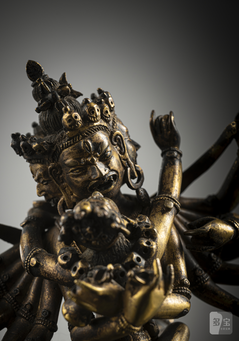 A fire-gilt bronze of Cakrasamvara in yab-yum with attributes - 图4